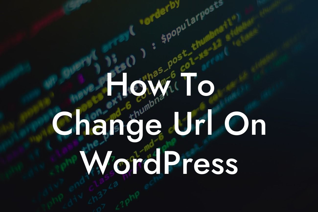 How To Change Url On WordPress
