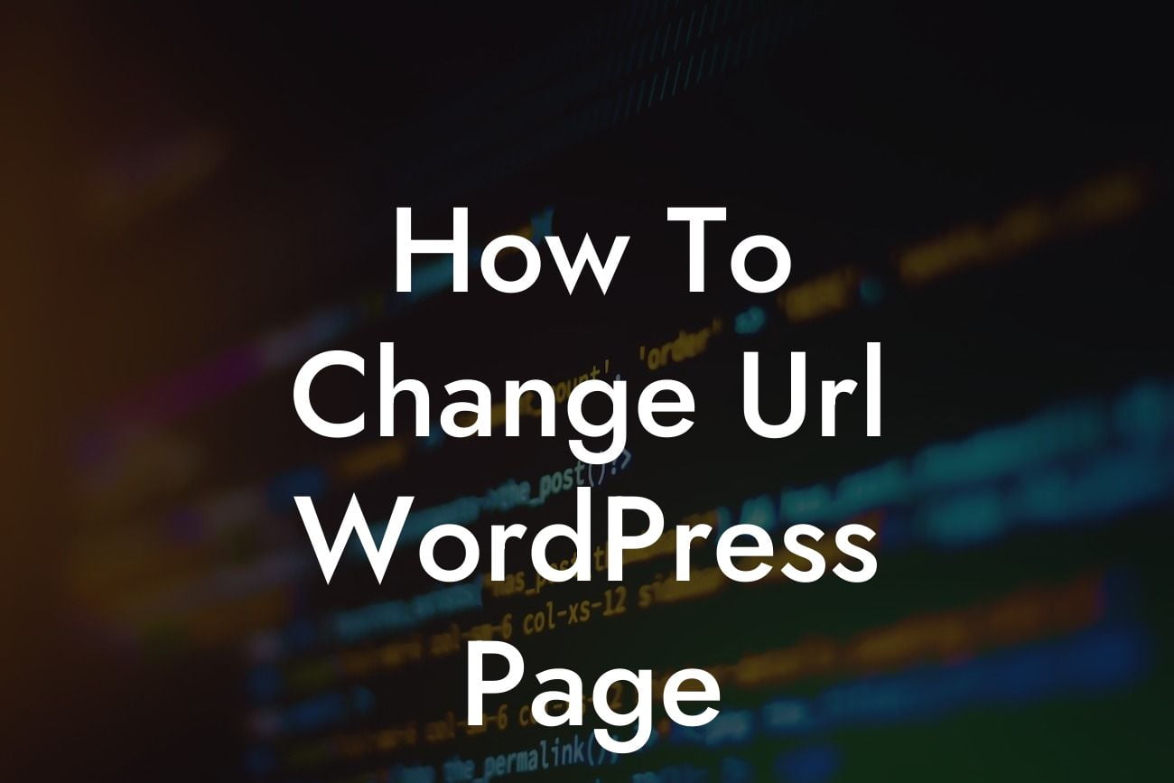 How To Change Url WordPress Page