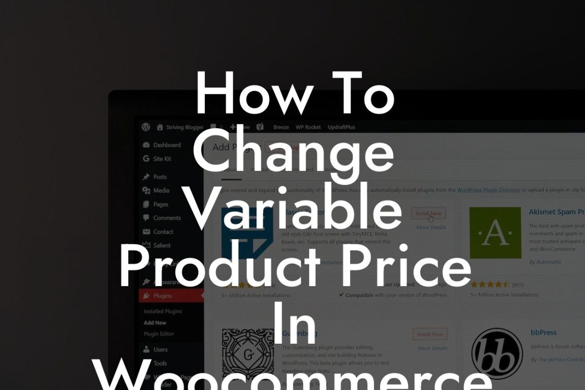 How To Change Variable Product Price In Woocommerce