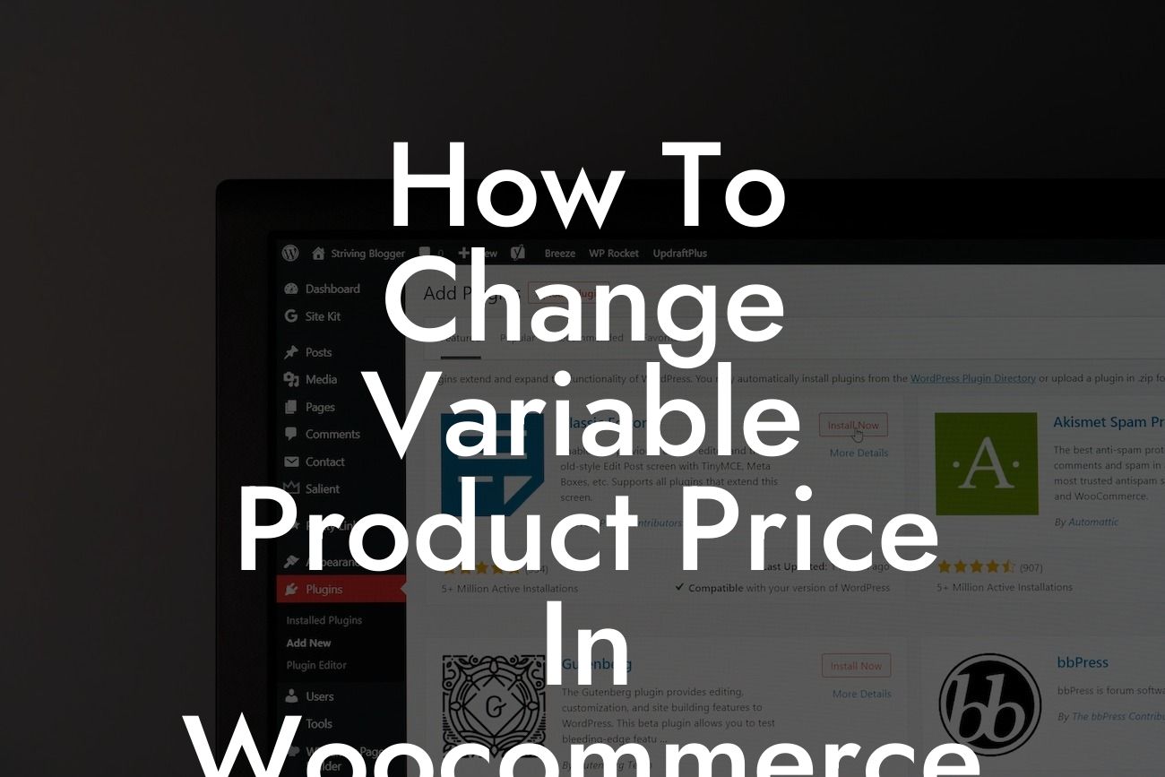 How To Change Variable Product Price In Woocommerce