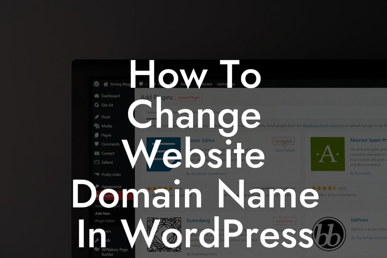 How To Change Website Domain Name In WordPress