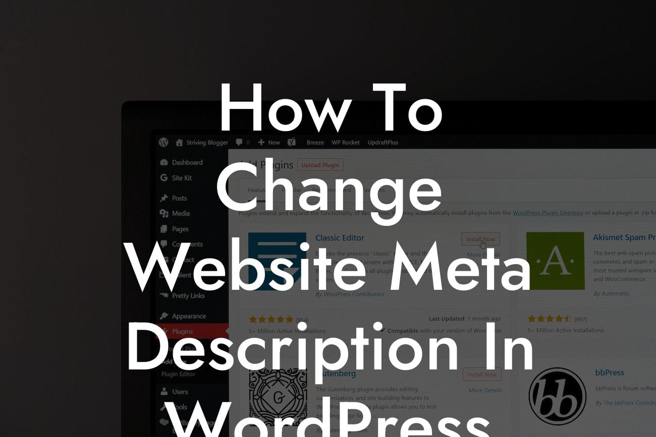 How To Change Website Meta Description In WordPress