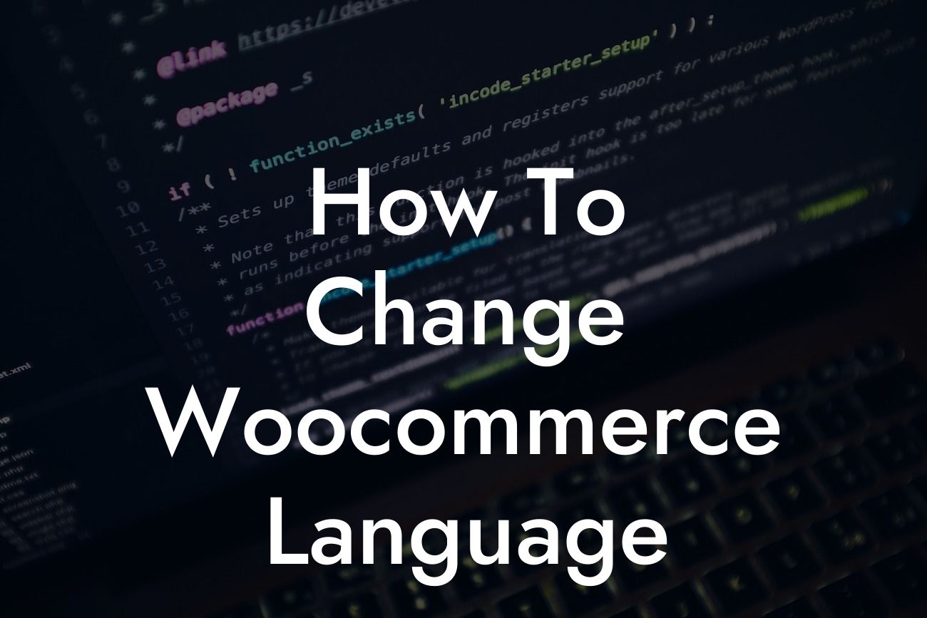 How To Change Woocommerce Language