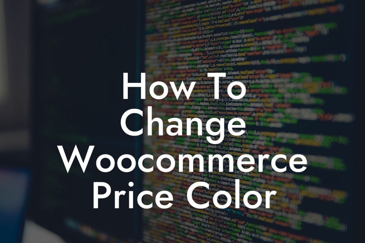 How To Change Woocommerce Price Color