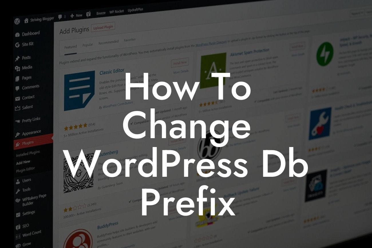 How To Change WordPress Db Prefix