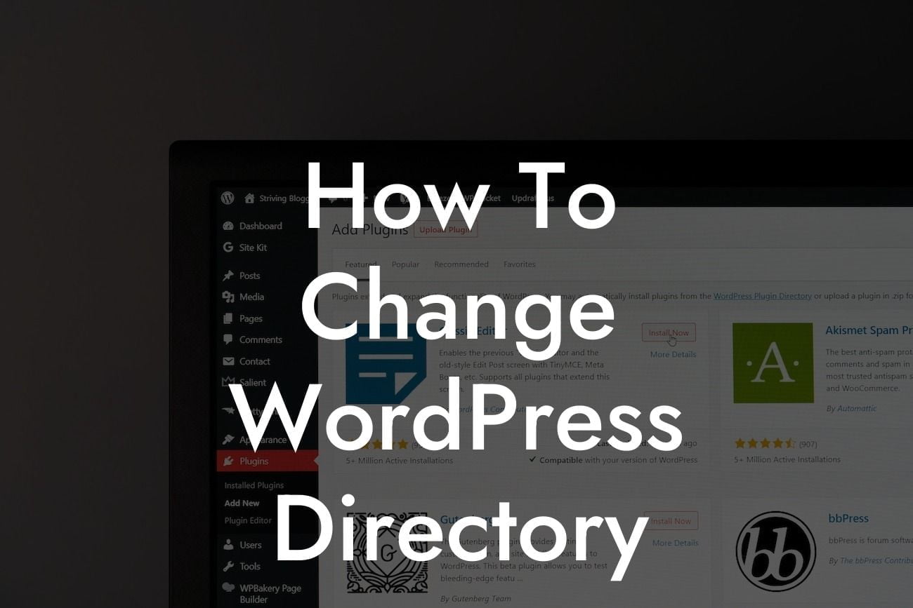 How To Change WordPress Directory