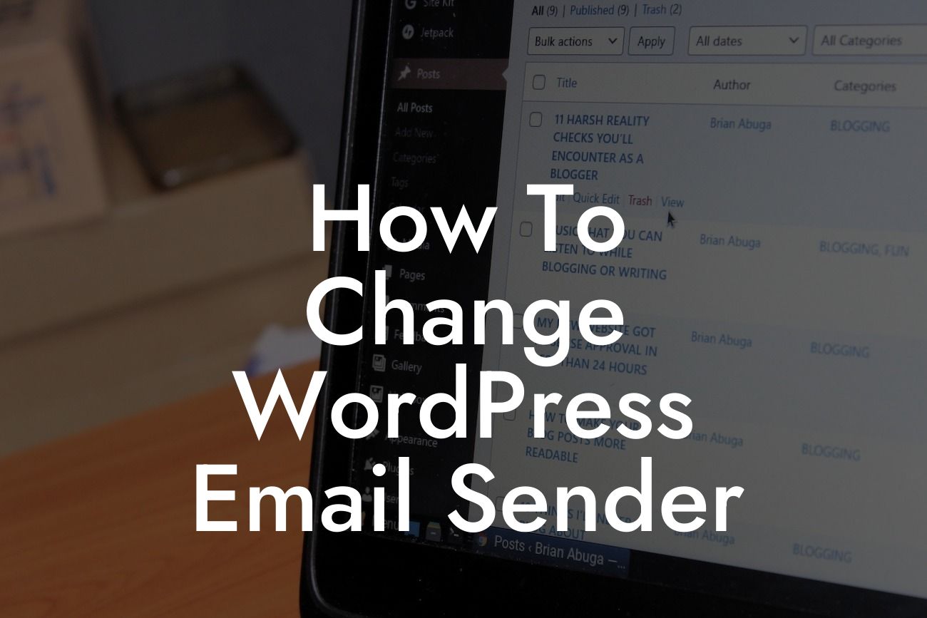 How To Change WordPress Email Sender