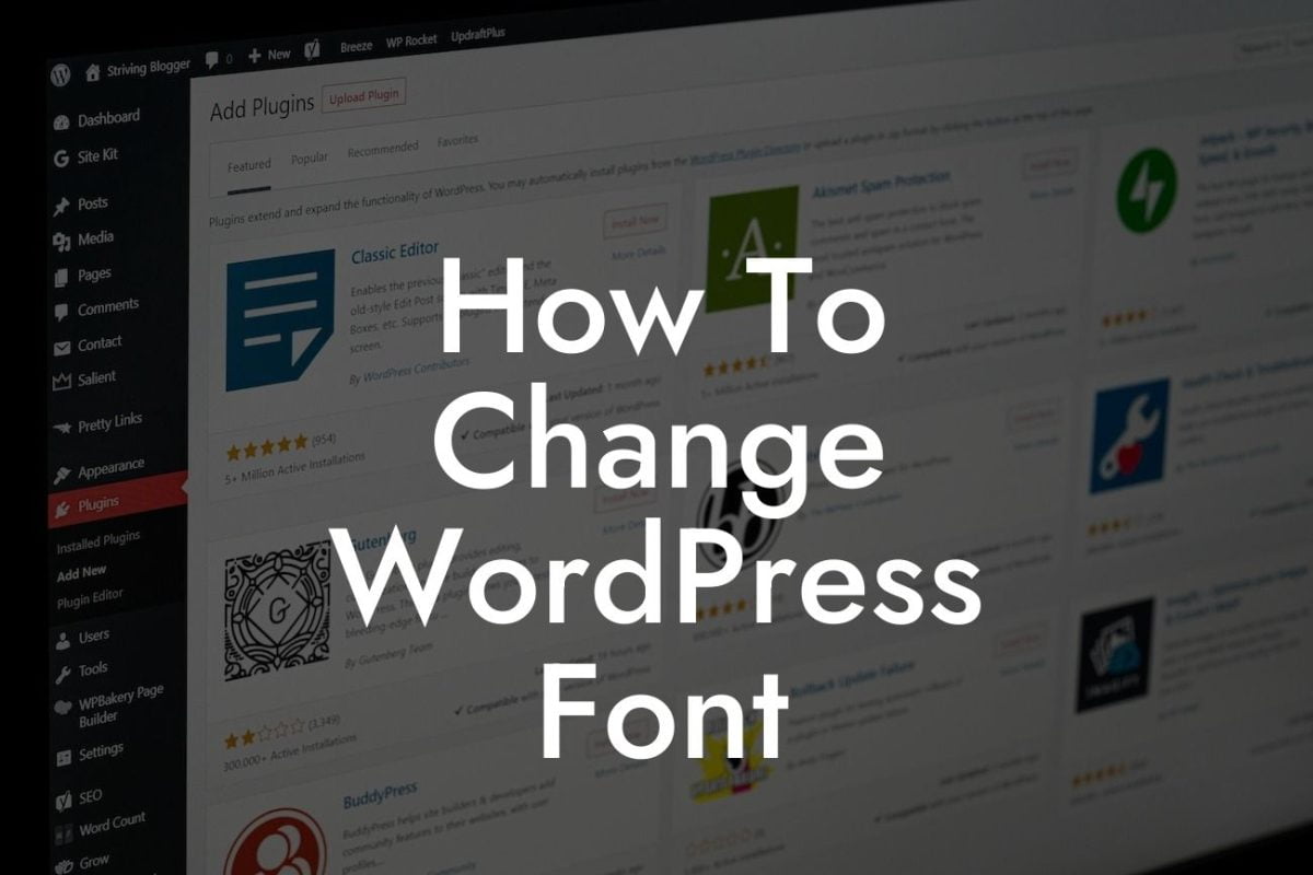 How To Change WordPress Font