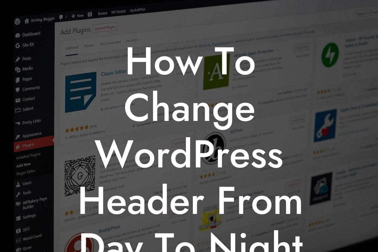 How To Change WordPress Header From Day To Night