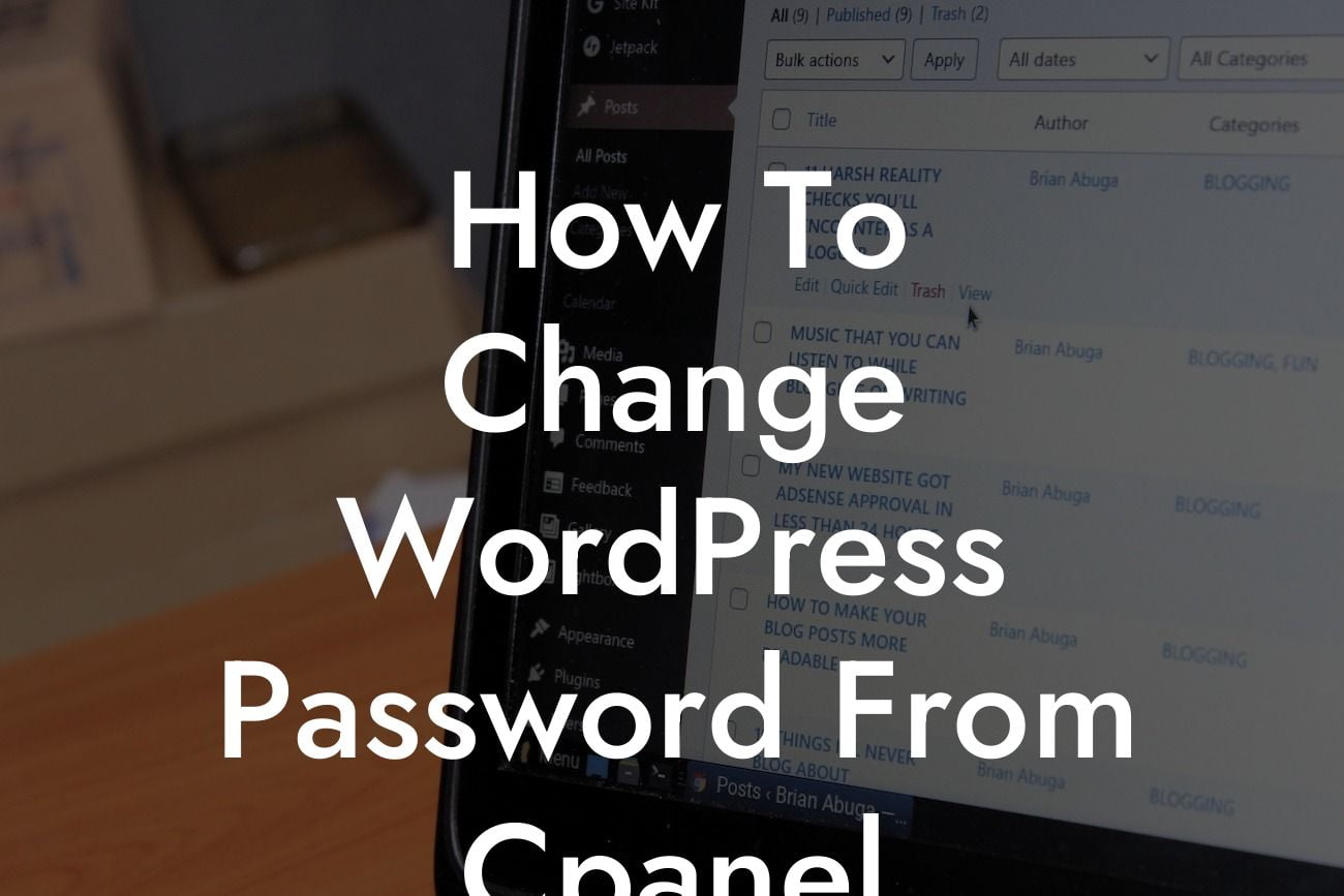 How To Change WordPress Password From Cpanel