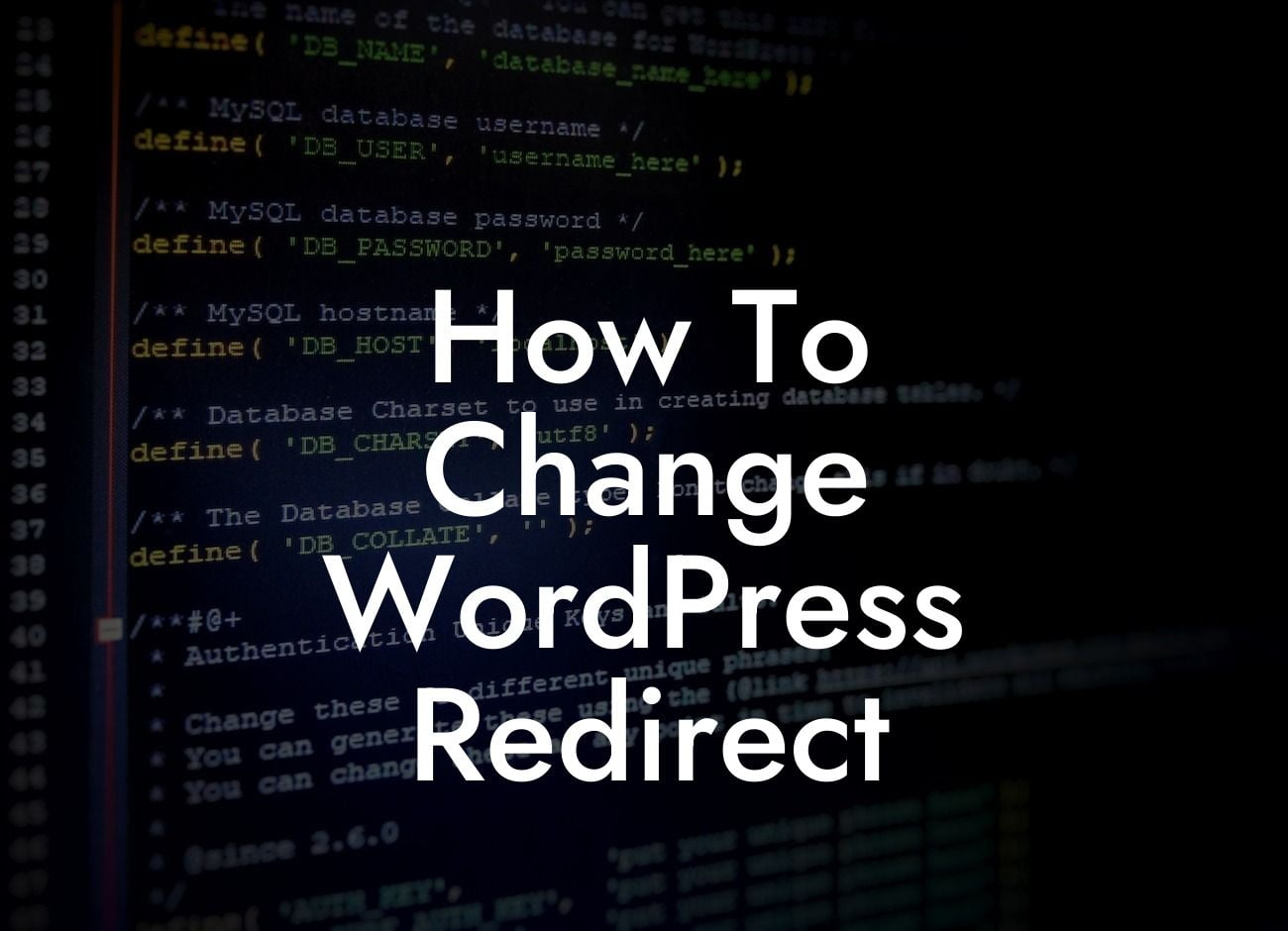 How To Change WordPress Redirect