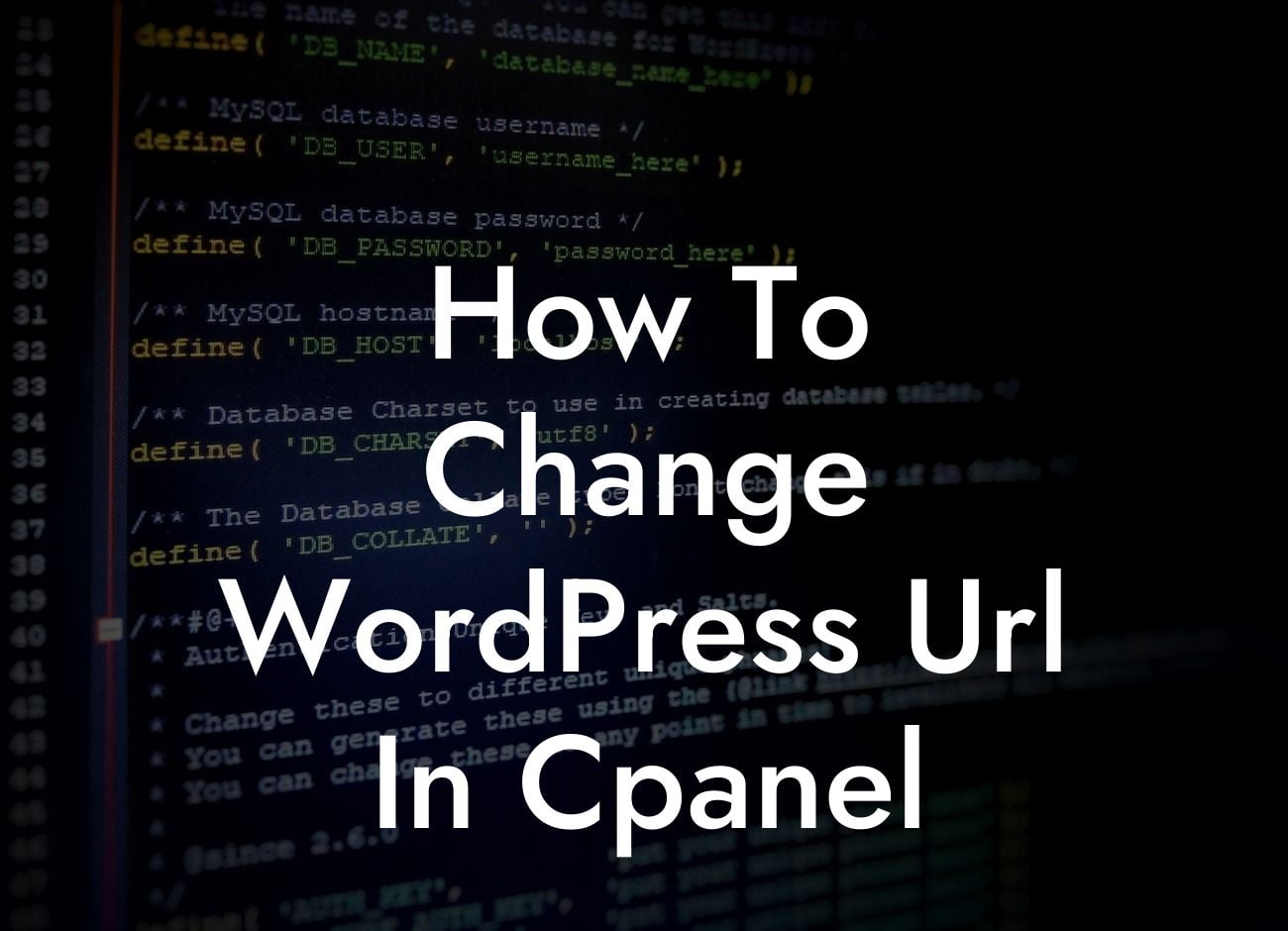 How To Change WordPress Url In Cpanel