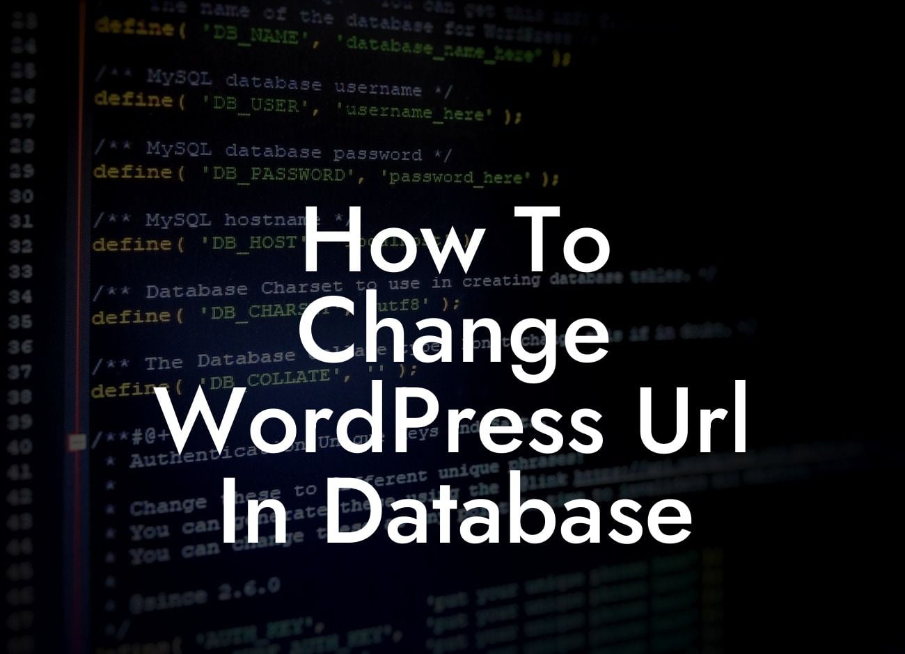 How To Change WordPress Url In Database
