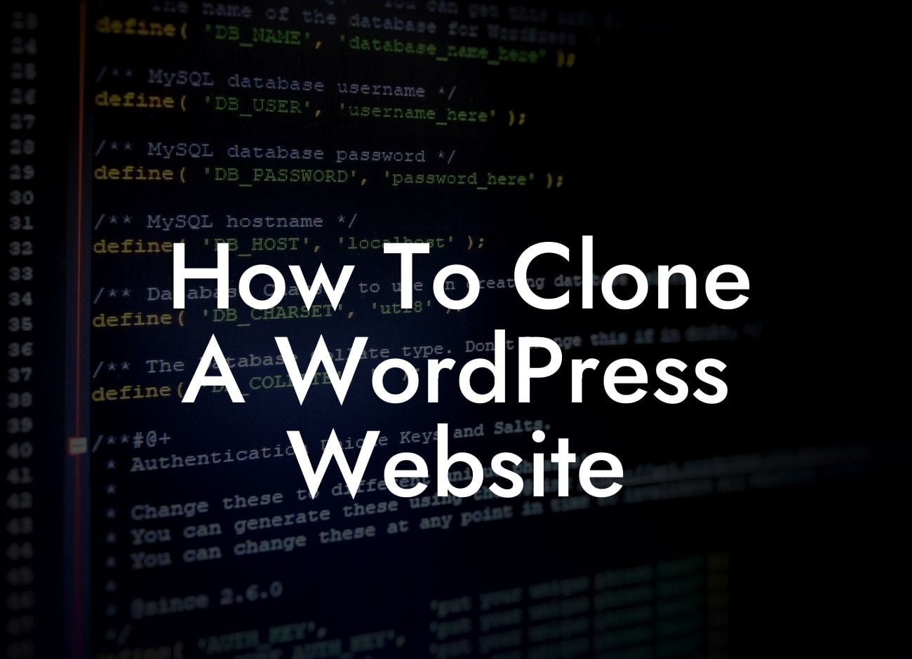 How To Clone A WordPress Website