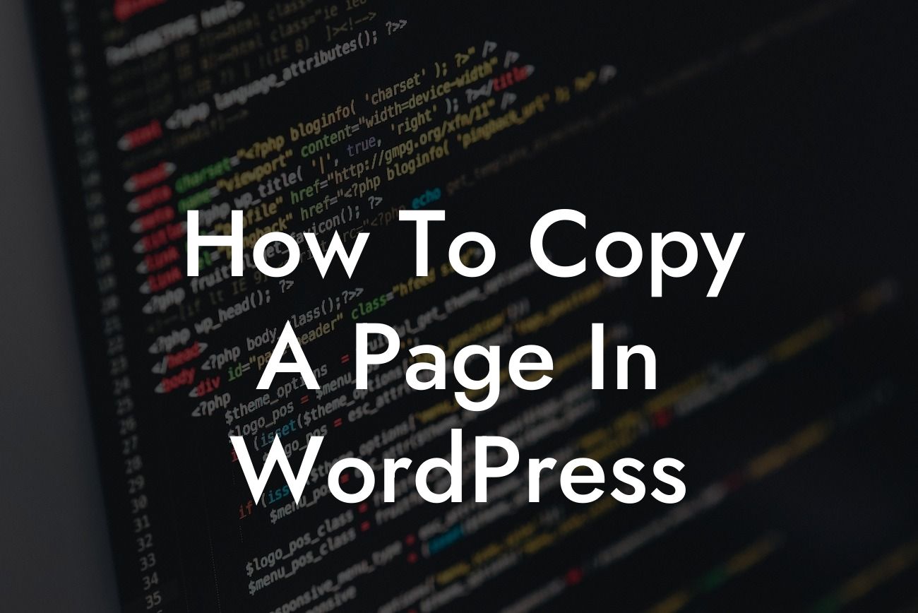 How To Copy A Page In WordPress