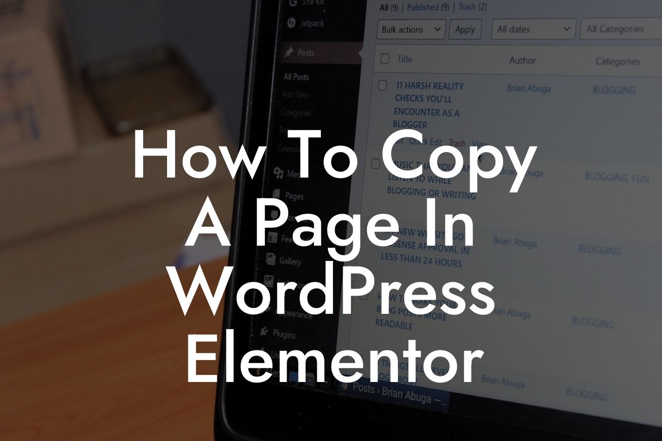 How To Copy A Page In WordPress Elementor