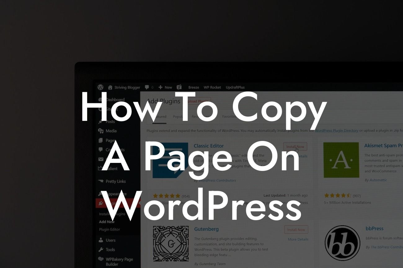 How To Copy A Page On WordPress