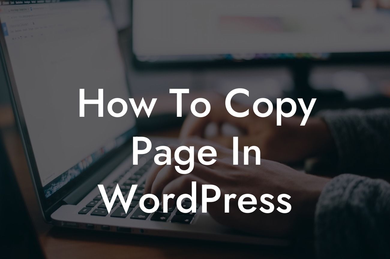 How To Copy Page In WordPress