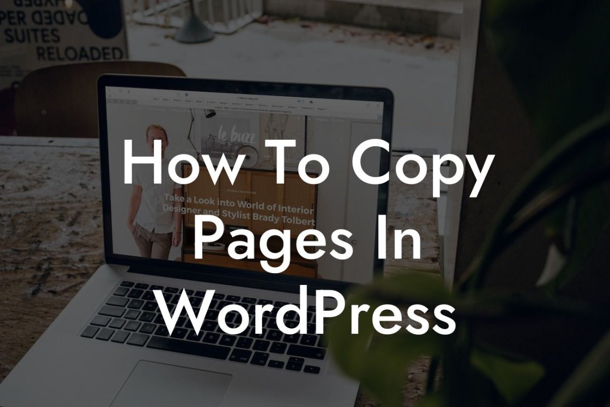 How To Copy Pages In WordPress