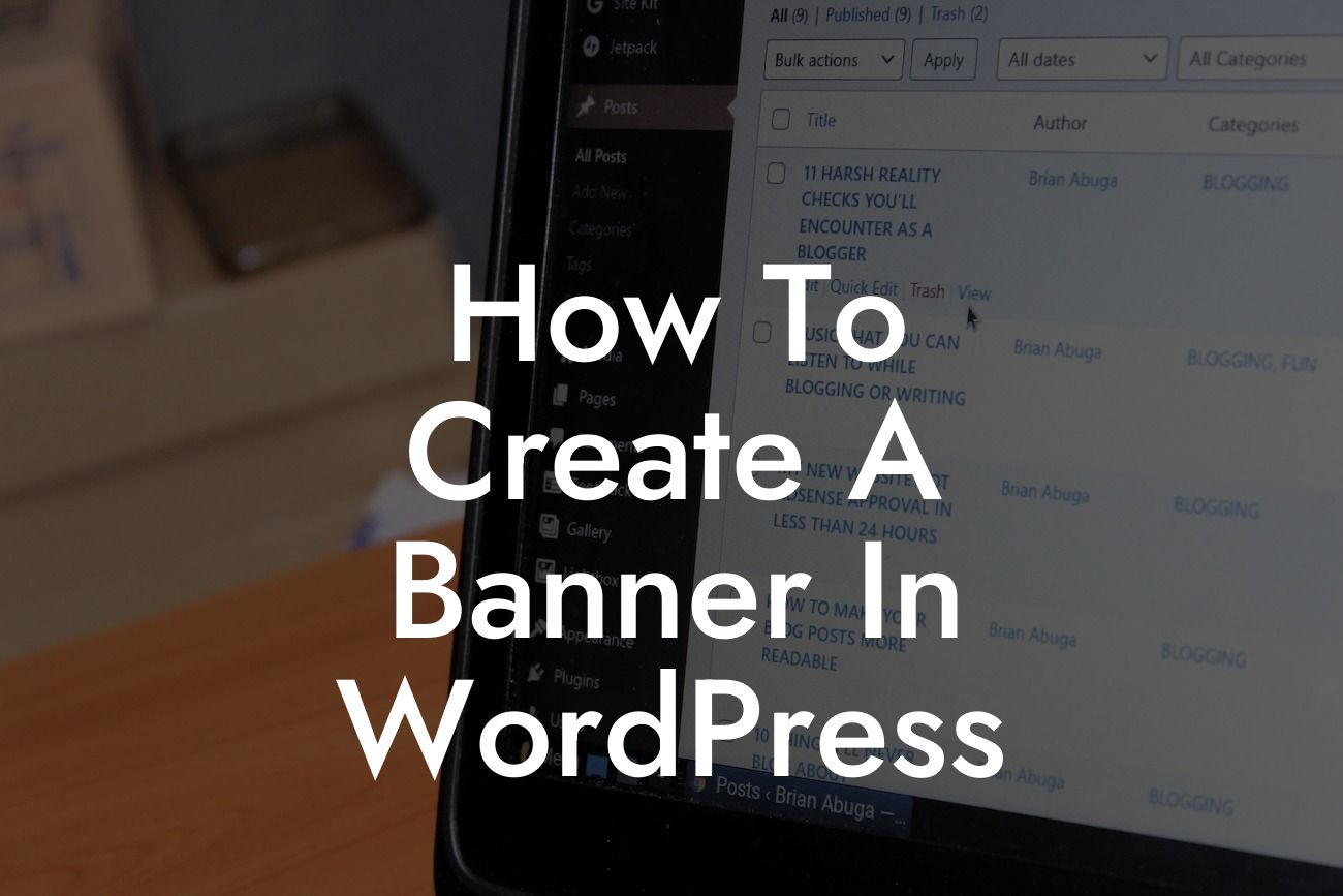 How To Create A Banner In WordPress