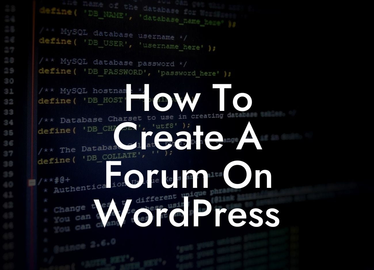 How To Create A Forum On WordPress