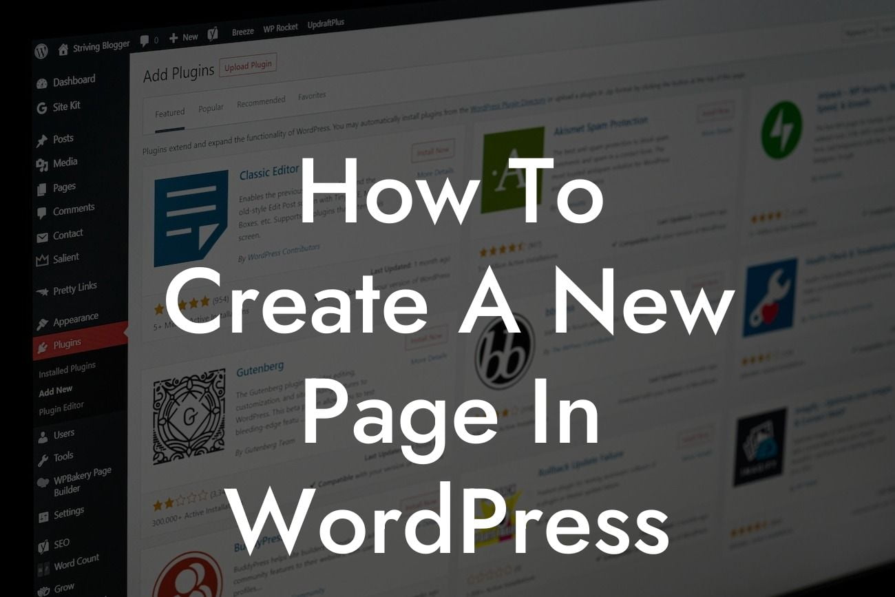 How To Create A New Page In WordPress