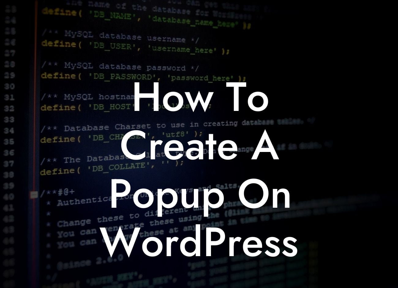 How To Create A Popup On WordPress