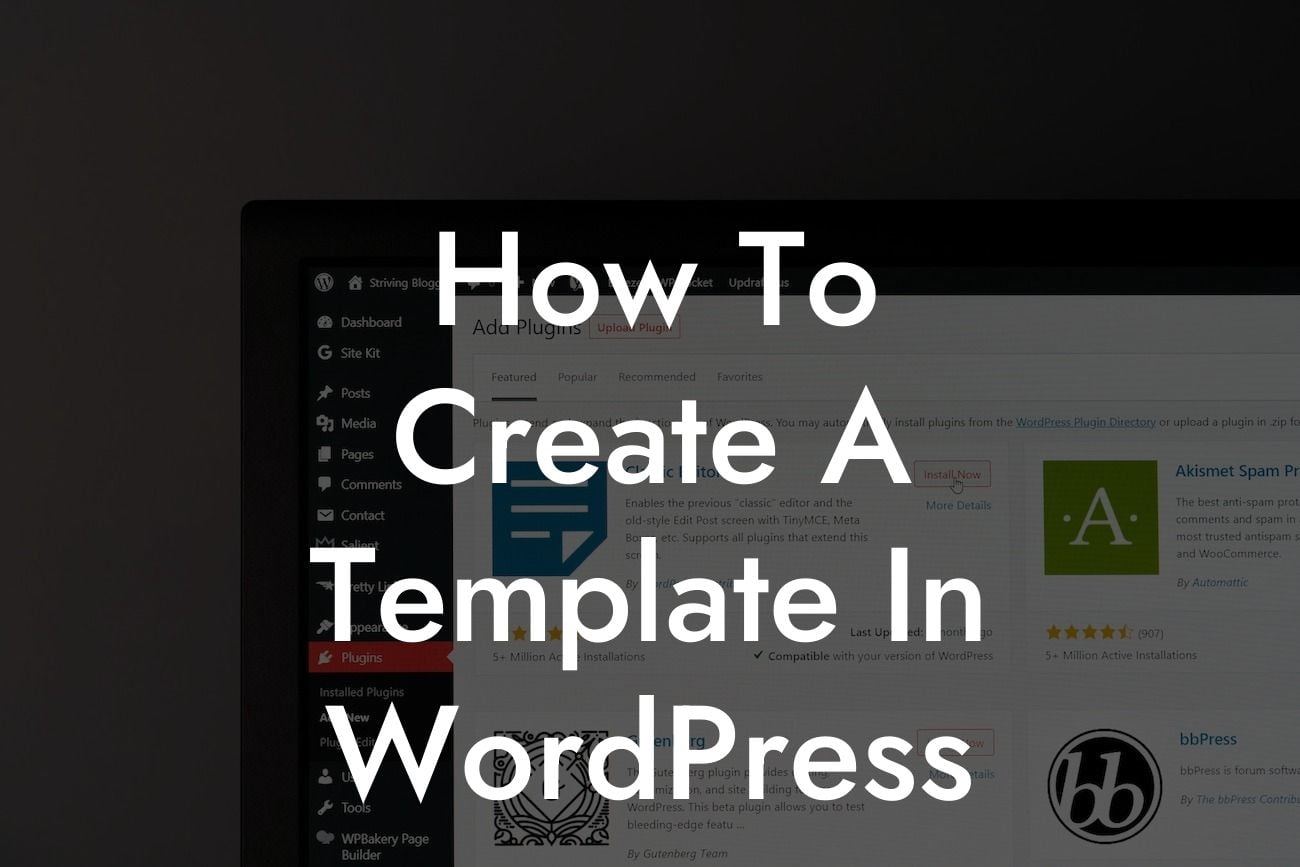 How To Create A Template In WordPress