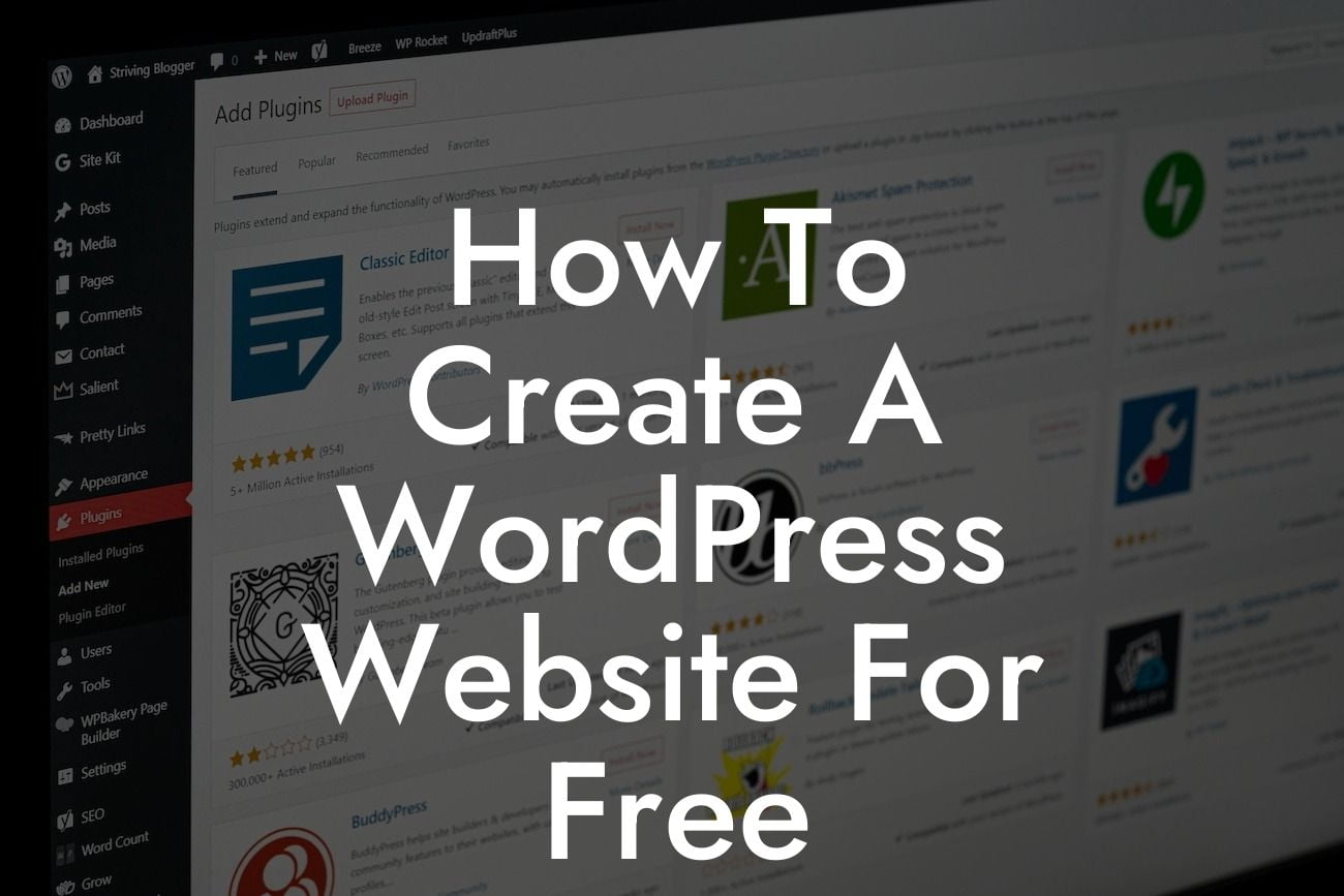 How To Create A WordPress Website For Free
