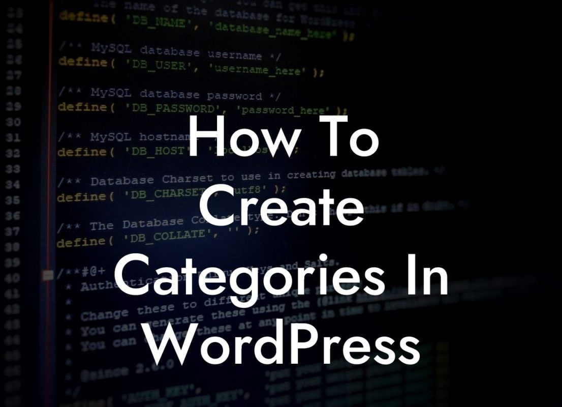 How To Create Categories In WordPress