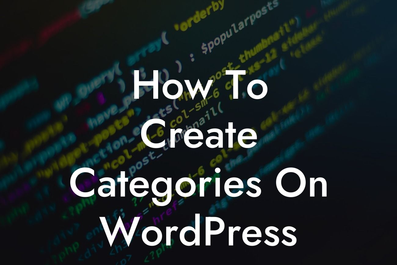 How To Create Categories On WordPress