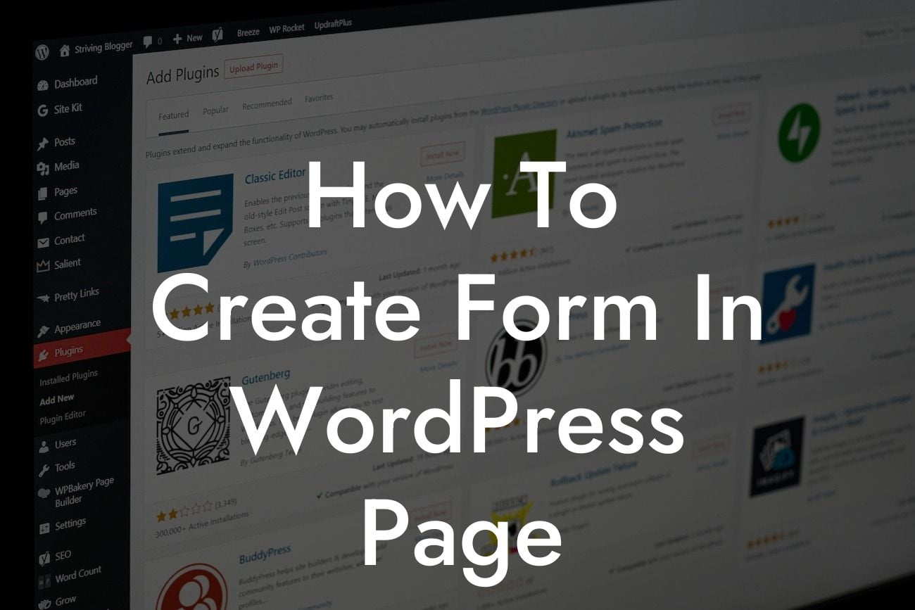 How To Create Form In WordPress Page