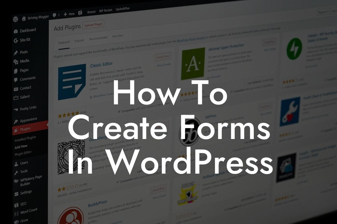 How To Create Forms In WordPress