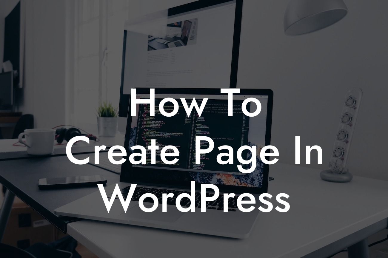 How To Create Page In WordPress