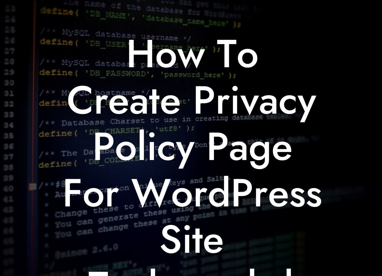How To Create Privacy Policy Page For WordPress Site Techxprobd