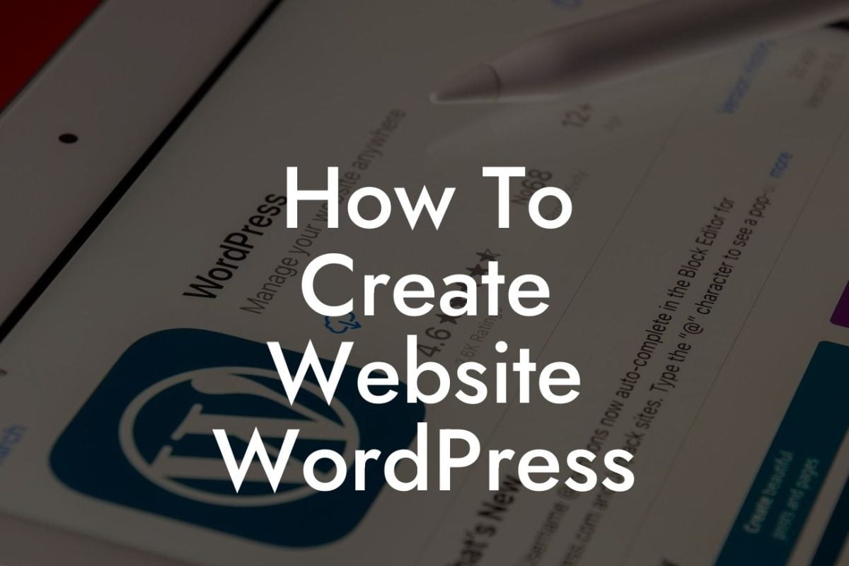How To Create Website WordPress
