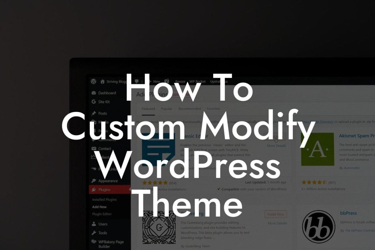 How To Custom Modify WordPress Theme