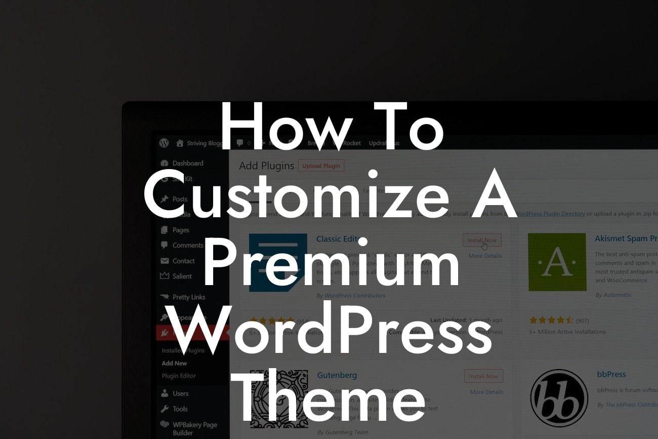 How To Customize A Premium WordPress Theme