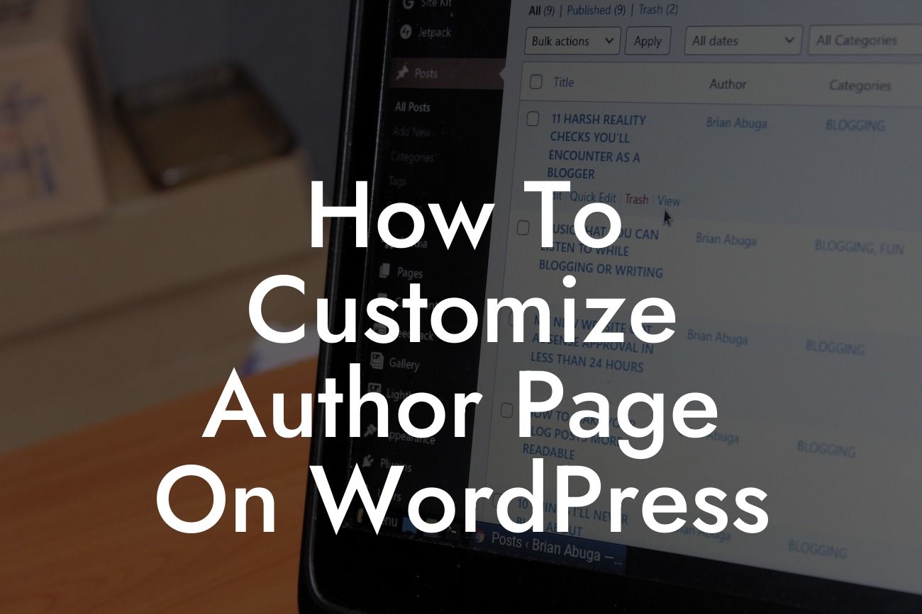 How To Customize Author Page On WordPress