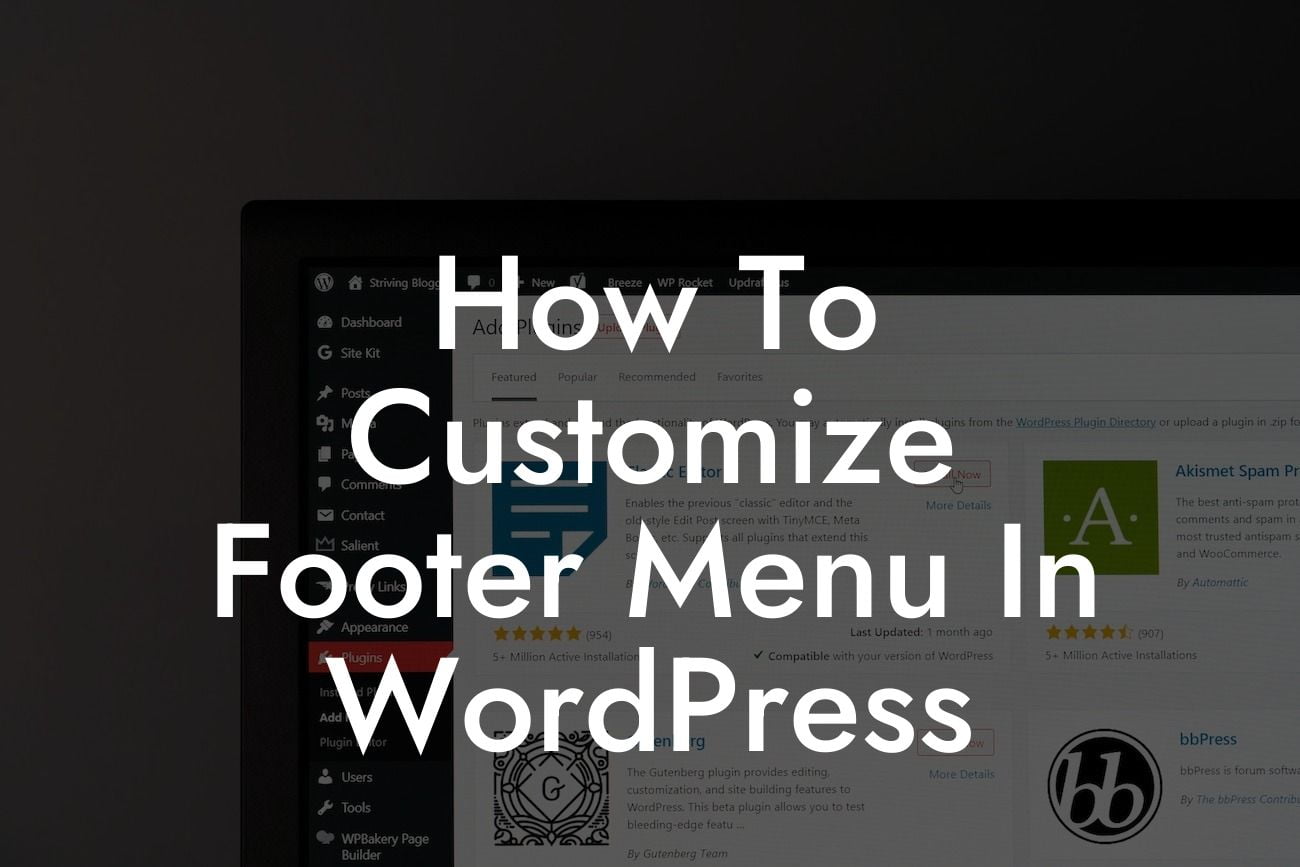 How To Customize Footer Menu In WordPress