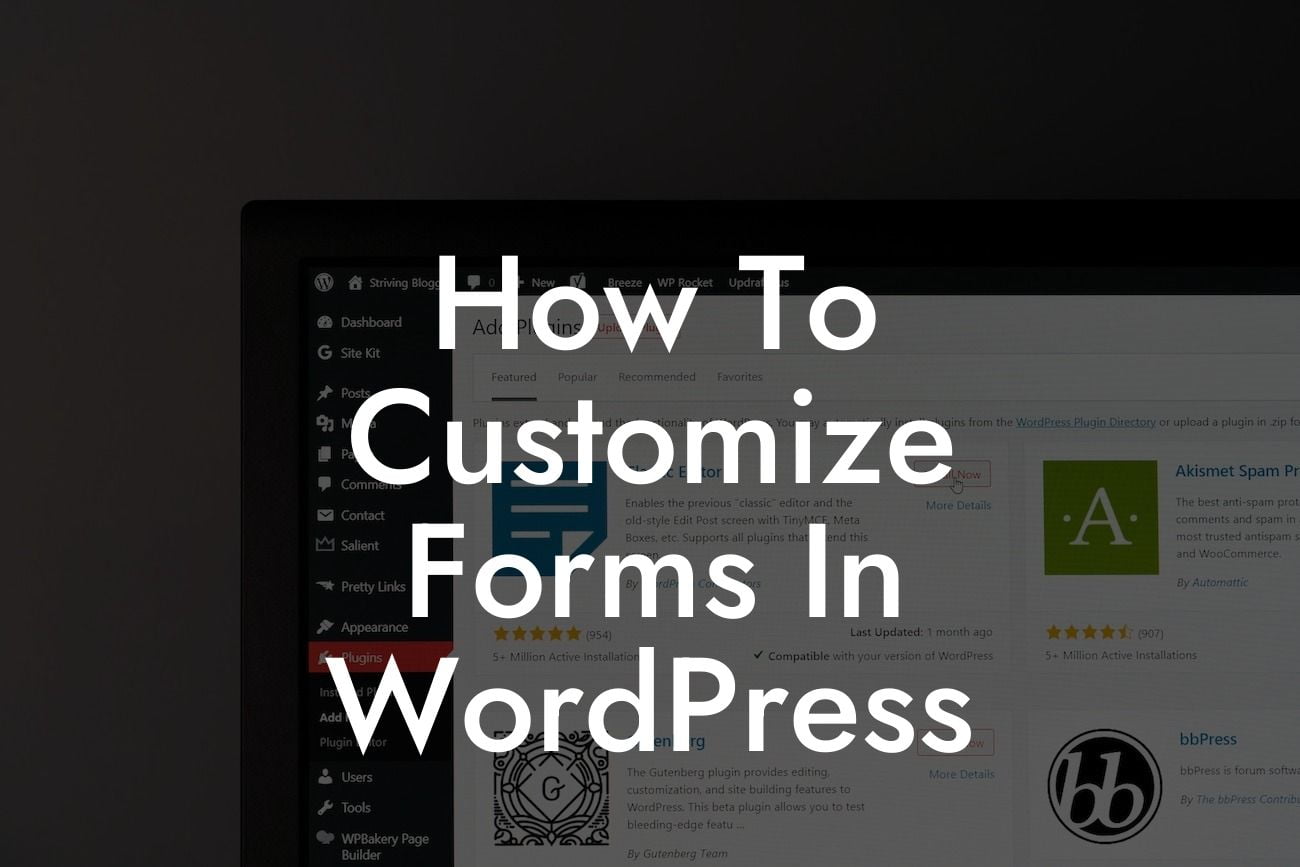 How To Customize Forms In WordPress