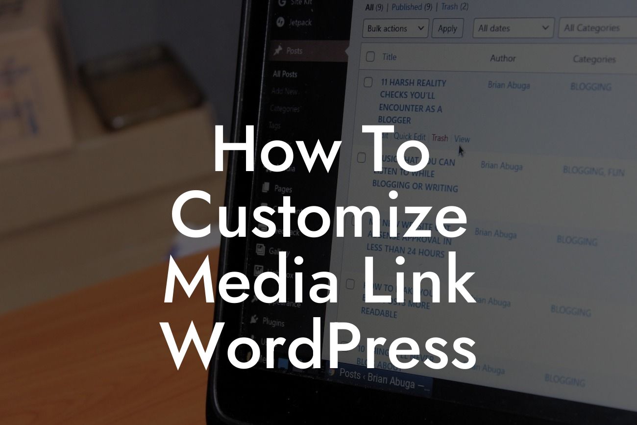 How To Customize Media Link WordPress