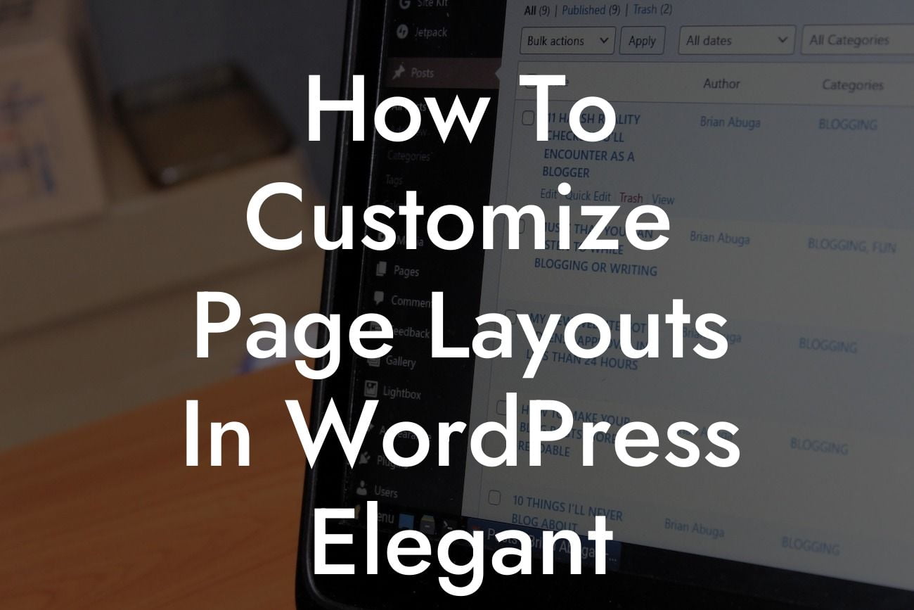 How To Customize Page Layouts In WordPress Elegant Magazine Pro