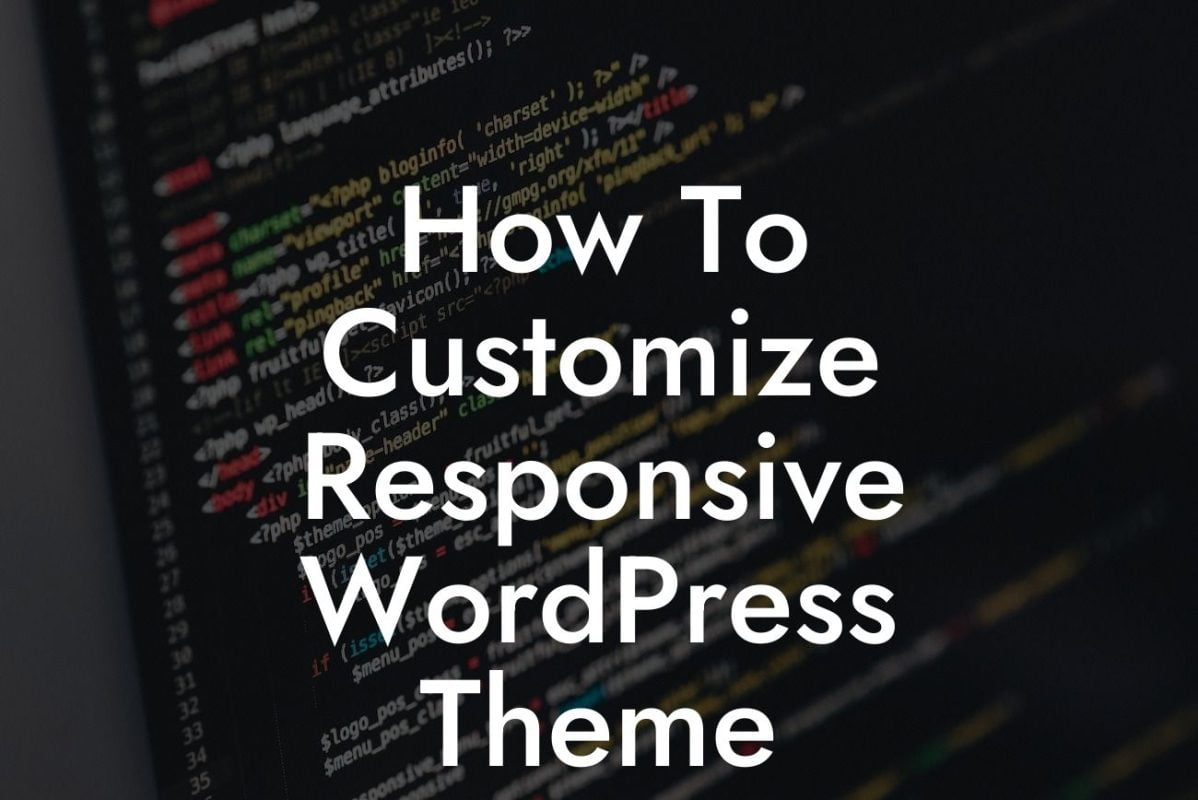 How To Customize Responsive WordPress Theme