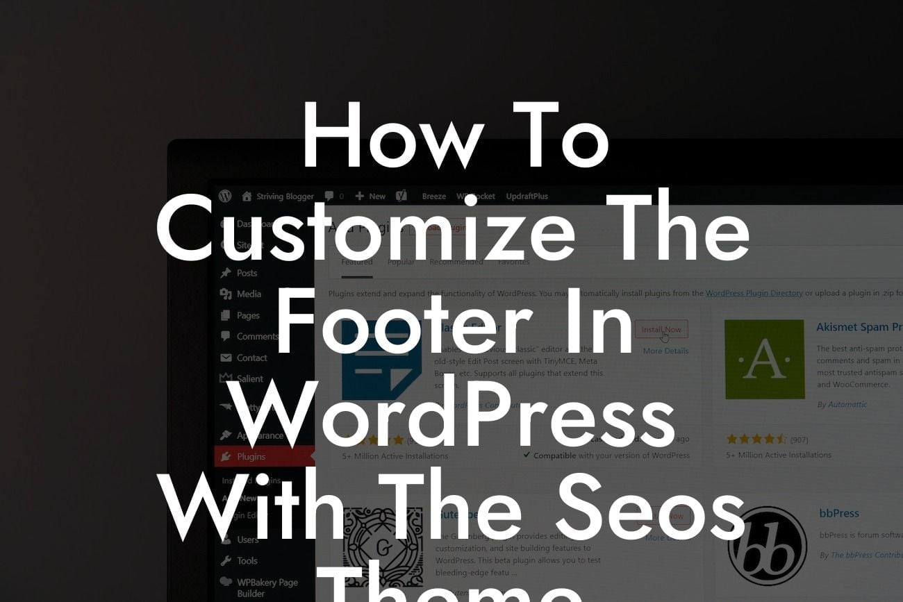 How To Customize The Footer In WordPress With The Seos Theme
