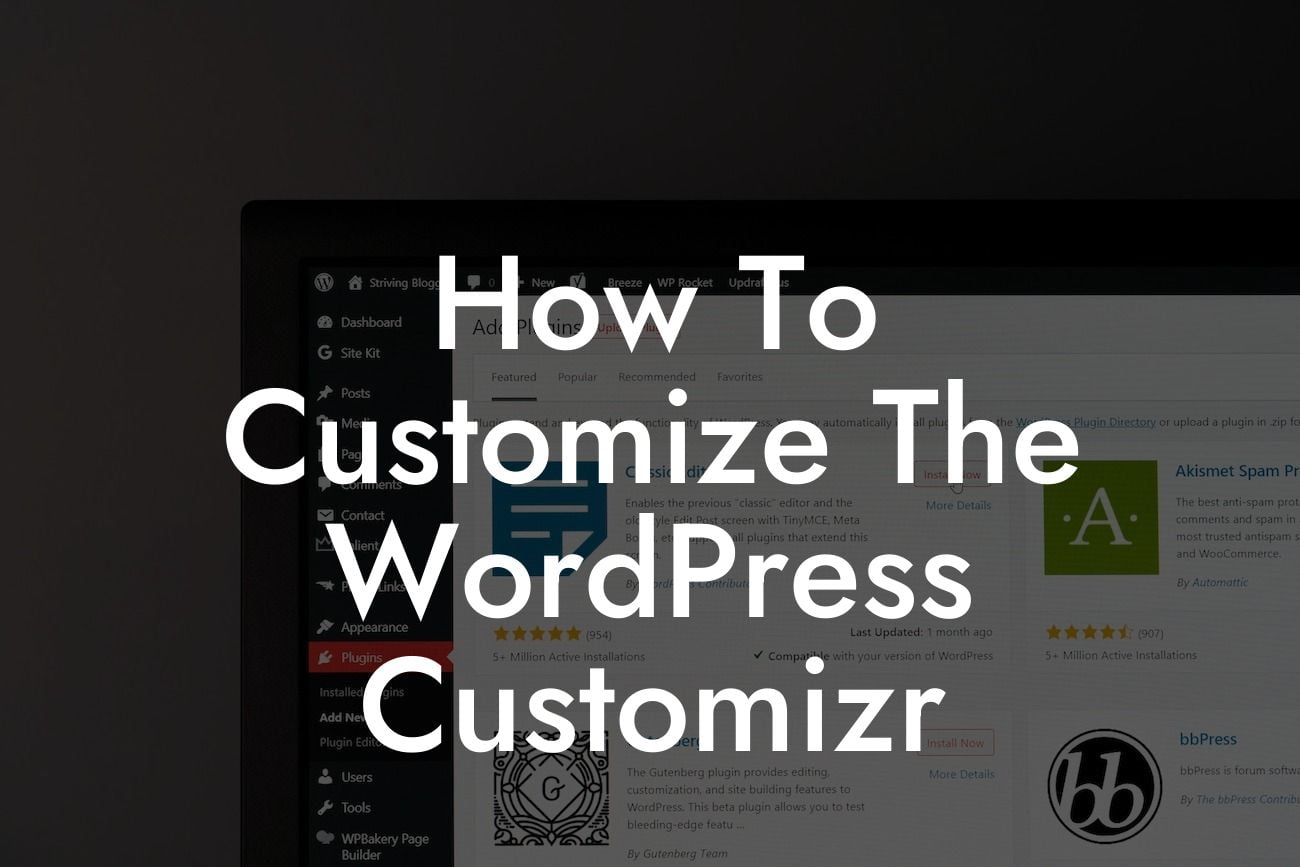 How To Customize The WordPress Customizr