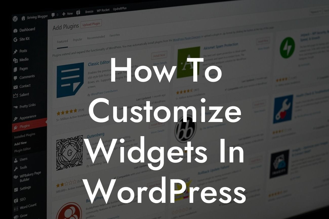 How To Customize Widgets In WordPress