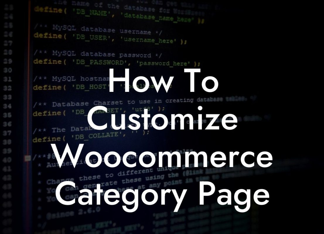 How To Customize Woocommerce Category Page