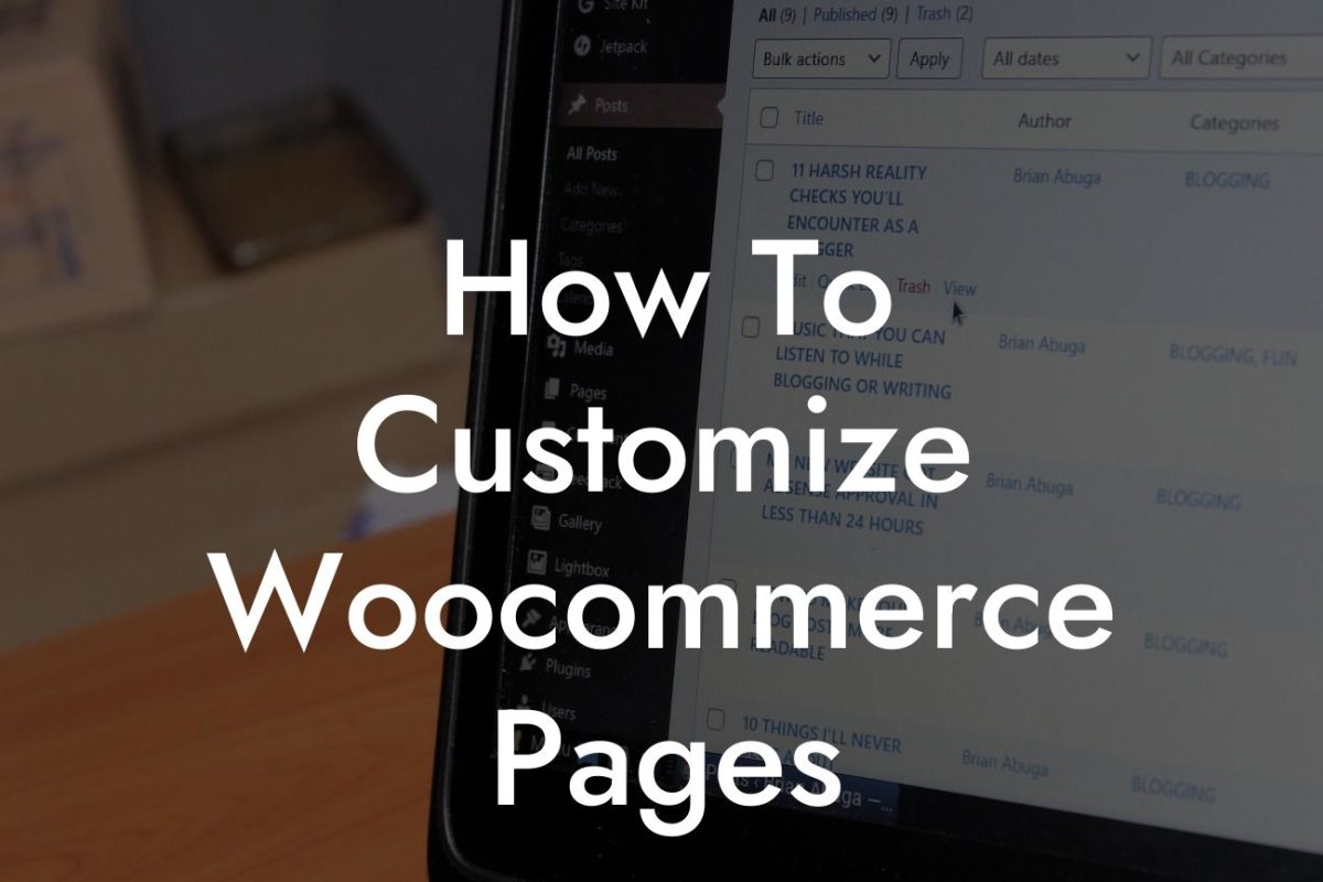 How To Customize Woocommerce Pages