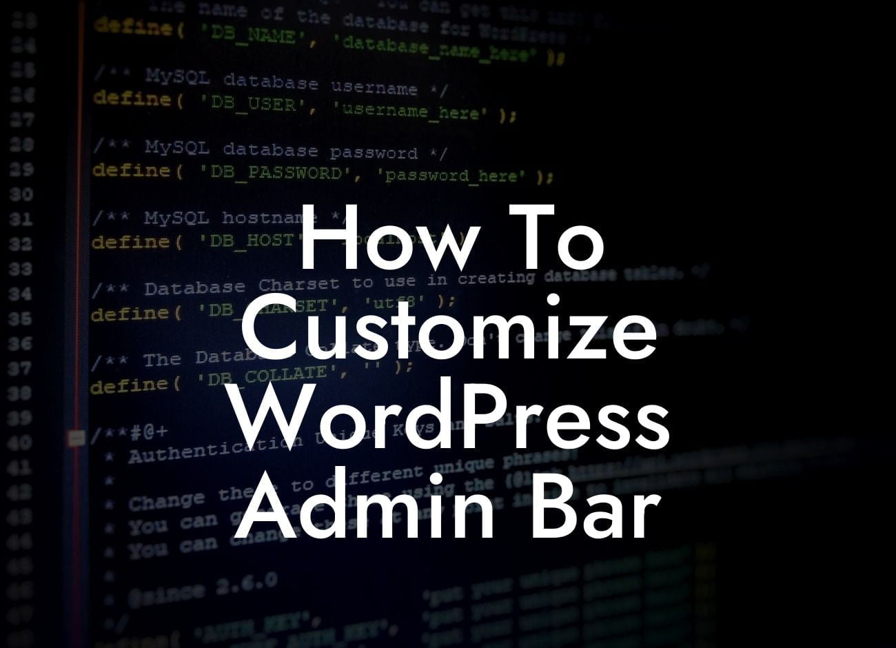 How To Customize WordPress Admin Bar